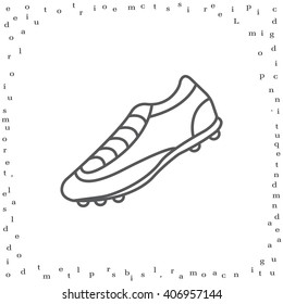 Soccer boots label - vector illustration