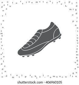 Soccer boots label - vector illustration