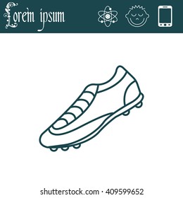 Soccer boots label - vector illustration