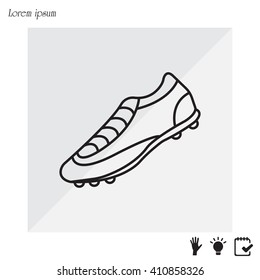 Soccer boots label - vector illustration
