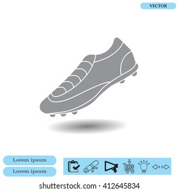 Soccer boots label - vector illustration