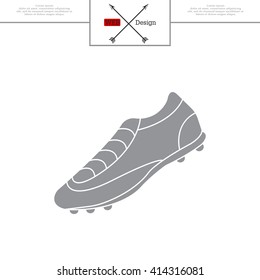 Soccer boots label - vector illustration