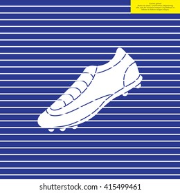 Soccer boots label - vector illustration