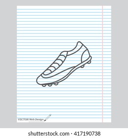 Soccer boots label - vector illustration