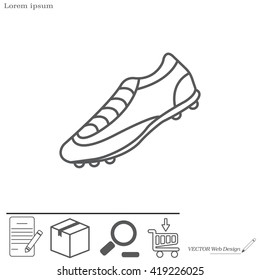 Soccer boots label - vector illustration