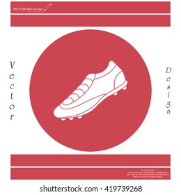 Soccer boots label - vector illustration