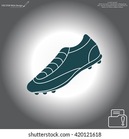Soccer boots label - vector illustration