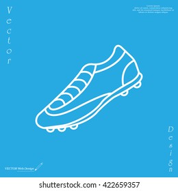 Soccer boots label - vector illustration