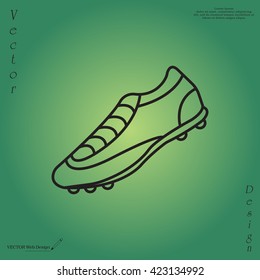 Soccer boots label - vector illustration