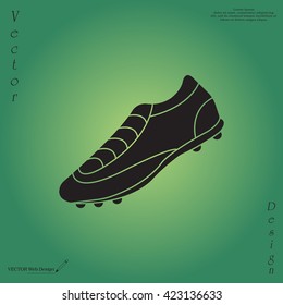 Soccer boots label - vector illustration