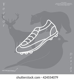 Soccer boots label - vector illustration