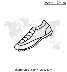 Soccer boots label - vector illustration