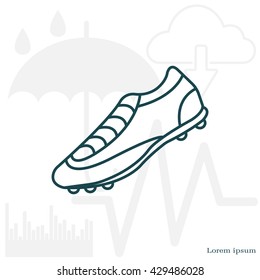 Soccer boots label - vector illustration