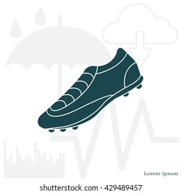 Soccer boots label - vector illustration