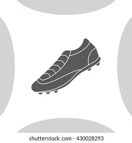 Soccer boots label - vector illustration