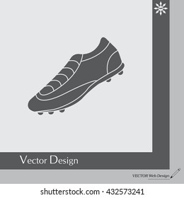 Soccer boots label - vector illustration
