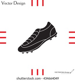 Soccer boots label - vector illustration