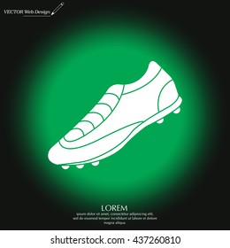 Soccer boots label - vector illustration