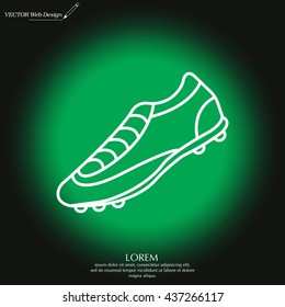 Soccer boots label - vector illustration