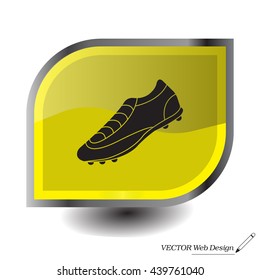 Soccer boots label - vector illustration