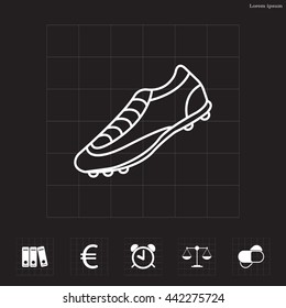 Soccer boots label - vector illustration