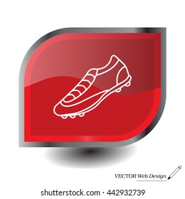 Soccer boots label - vector illustration