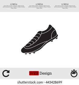 Soccer boots label - vector illustration