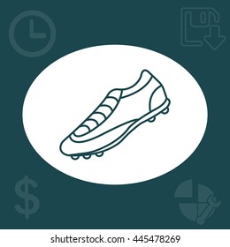 Soccer boots label - vector illustration