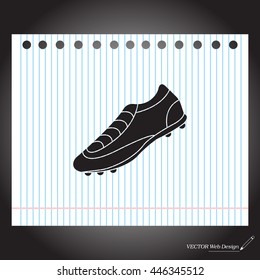 Soccer boots label - vector illustration