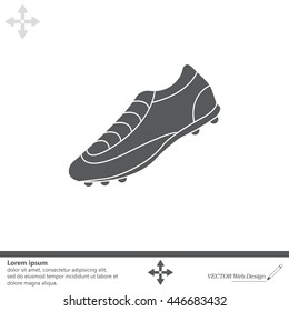 Soccer boots label - vector illustration