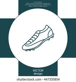 Soccer boots label - vector illustration