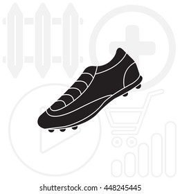 Soccer boots label - vector illustration