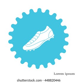 Soccer boots label - vector illustration
