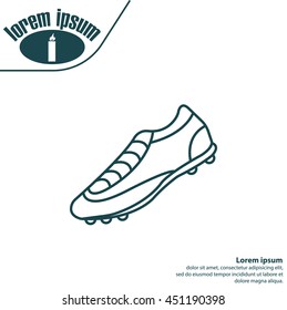 Soccer boots label - vector illustration