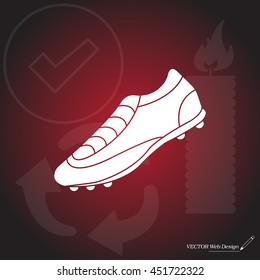 Soccer boots label - vector illustration