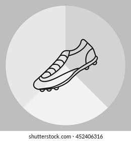 Soccer boots label - vector illustration