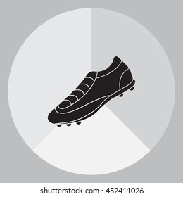 Soccer boots label - vector illustration