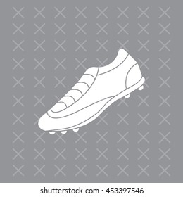 Soccer boots label - vector illustration