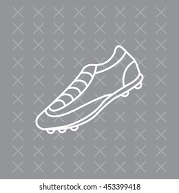 Soccer boots label - vector illustration