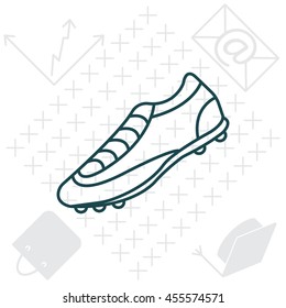Soccer boots label - vector illustration