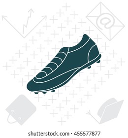 Soccer boots label - vector illustration