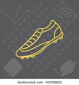 Soccer boots label - vector illustration