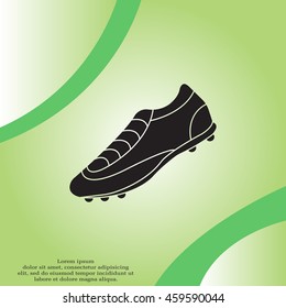 Soccer boots label - vector illustration