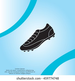Soccer boots label - vector illustration