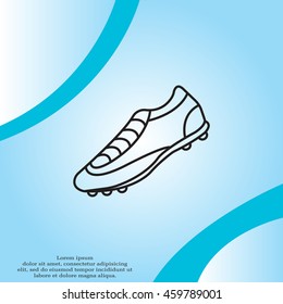 Soccer boots label - vector illustration