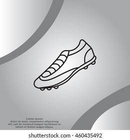 Soccer boots label - vector illustration
