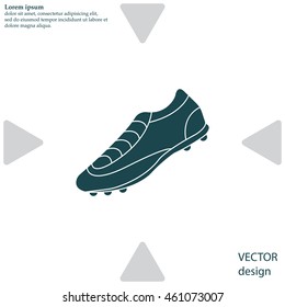 Soccer boots label - vector illustration