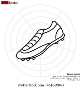 Soccer boots label - vector illustration