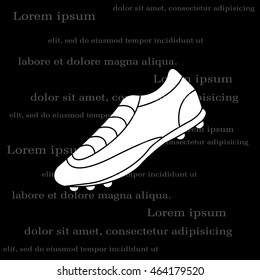 Soccer boots label - vector illustration