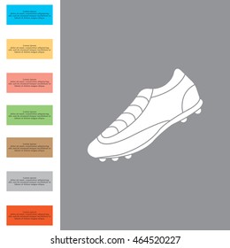 Soccer boots label - vector illustration